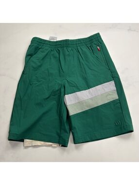 Wilson Athletic Shorts Green Reflective Stripe -  Boys XL